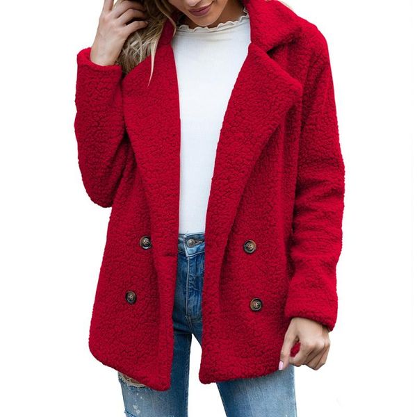 women's wool & blends autumn and winter women temperament suit lead long-sleeved loose version double-breasted cardigan casual jacket, Black
women's wool & blends autumn and winter women temperament suit lead long-sleeved loose version double-breasted cardigan casual jacket, Black