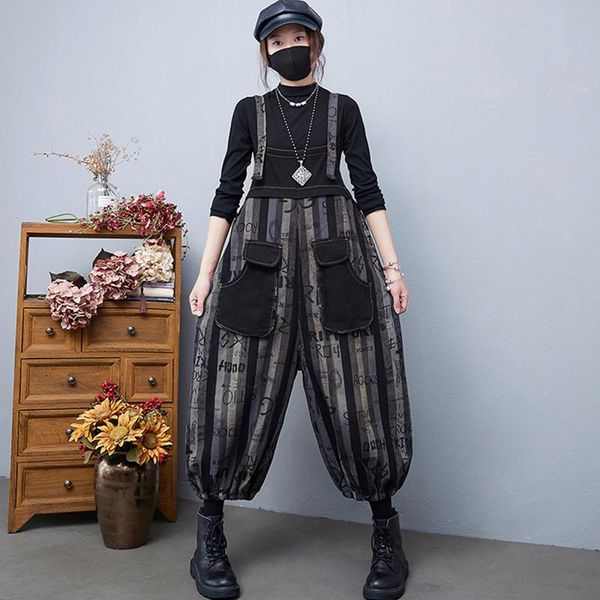 women's jeans fairynatural female striped denim loose preppy style trousers casual pocket overalls women gothic punk pants harajuku, Blue
women's jeans fairynatural female striped denim loose preppy style trousers casual pocket overalls women gothic punk pants harajuku, Blue