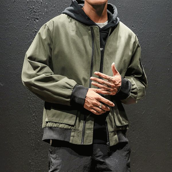 jacket bomber military jacket oversized black baseball collar green army cotton autumn men's fashions streetwear casual jackets, Black;brown
jacket bomber military jacket oversized black baseball collar green army cotton autumn men's fashions streetwear casual jackets, Black;brown