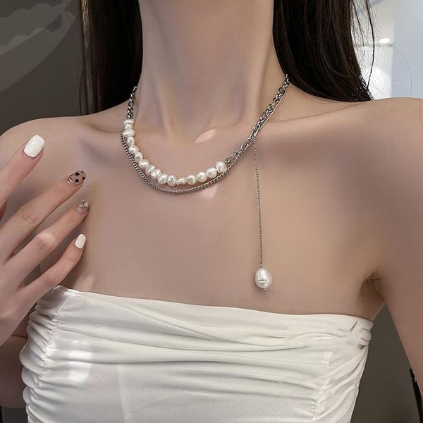 chokers lovoacc elegant natural freshwater pearl necklaces for women lady layered chunky curb chains necklace wedding jewelry, Golden;silver
chokers lovoacc elegant natural freshwater pearl necklaces for women lady layered chunky curb chains necklace wedding jewelry, Golden;silver