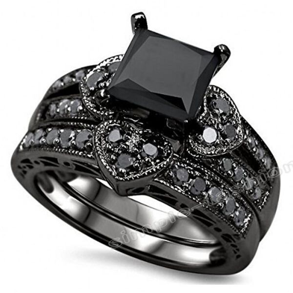 wedding rings fashion jewelry 6mm black zircon 5a stone 10kt gold filled women engagement band ring bridal set sz 5-11, Slivery;golden
wedding rings fashion jewelry 6mm black zircon 5a stone 10kt gold filled women engagement band ring bridal set sz 5-11, Slivery;golden