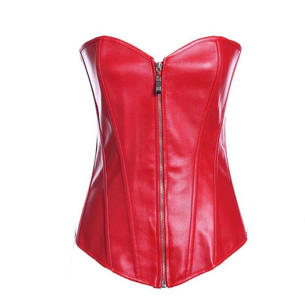 women's shapers women punk faux leather corset bustier zip lace-up overbust waist x3ue, Black;white
women's shapers women punk faux leather corset bustier zip lace-up overbust waist x3ue, Black;white