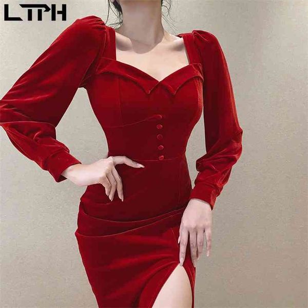 ltph korean suede vintage square collar mid-length women dress elegant split high waist package hip dresses autumn 210423, Tan;black
ltph korean suede vintage square collar mid-length women dress elegant split high waist package hip dresses autumn 210423, Tan;black