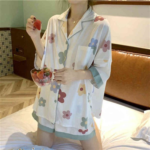 pajama sets women summer ins korean lovely floral printed half sleeve girls homewear loose daily sweet fashion ladies sleepwear, Black;red
pajama sets women summer ins korean lovely floral printed half sleeve girls homewear loose daily sweet fashion ladies sleepwear, Black;red