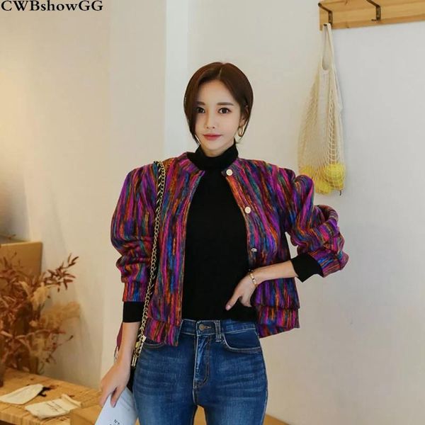 women's jackets cwbshowgg korean autumn fashion jacket striped print round neck single-breasted long-sleeved loose short coat, Black;brown
women's jackets cwbshowgg korean autumn fashion jacket striped print round neck single-breasted long-sleeved loose short coat, Black;brown