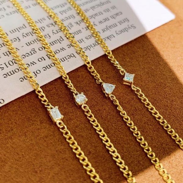 link, chain ins style 18k real gold 0.10ct diamond bracelet simple atmosphere au750 color jewelry original design heart round square, Black
link, chain ins style 18k real gold 0.10ct diamond bracelet simple atmosphere au750 color jewelry original design heart round square, Black