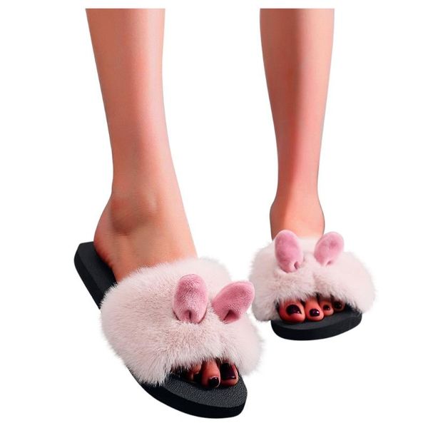 slippers ear wild hair home fashion slip-on open toe flat sandals female 2021 flip flop with interior, Black
slippers ear wild hair home fashion slip-on open toe flat sandals female 2021 flip flop with interior, Black