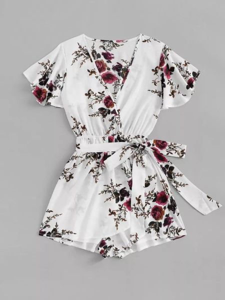 women's jumpsuits & rompers nice fashion women floral print wrap sashes summer v neck belt bow playsuit beach short sleeve romper, Black;white
women's jumpsuits & rompers nice fashion women floral print wrap sashes summer v neck belt bow playsuit beach short sleeve romper, Black;white