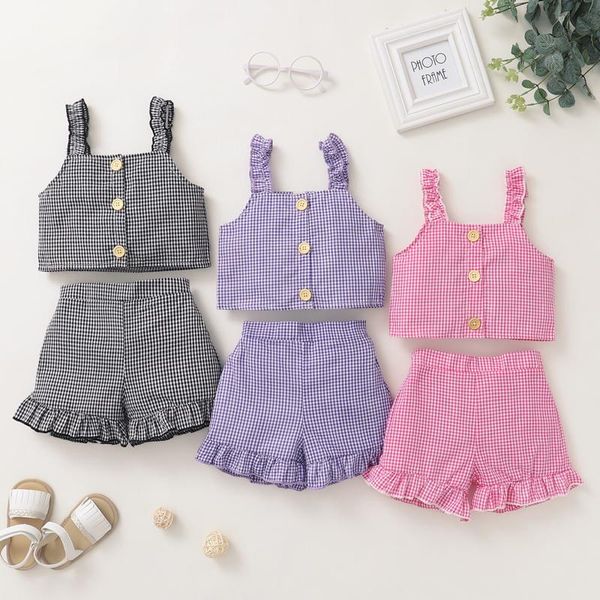 clothing sets toddler girl two-piece clothes suit sleeveless plaid solid color button vest shorts set fashiona cute children clothes#l, White
clothing sets toddler girl two-piece clothes suit sleeveless plaid solid color button vest shorts set fashiona cute children clothes#l, White