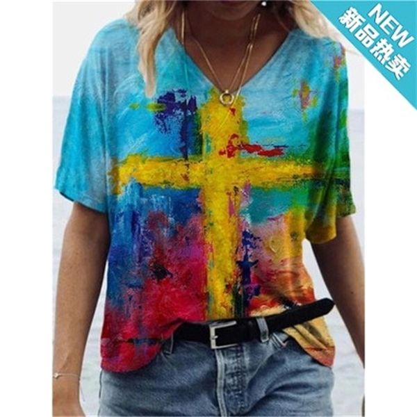 2020 new popular women's printed short sleeve t-shirt, White