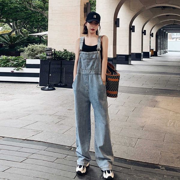 suspenders women's jeans 2021 spring and summer drooping wide leg korean loose floor pants fashion, Blue
suspenders women's jeans 2021 spring and summer drooping wide leg korean loose floor pants fashion, Blue