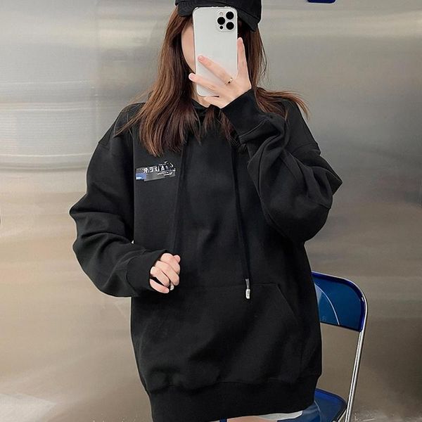 men's hoodies & sweatshirts ader error foil tape logo hoodie korean embroidery printed cotton oversize and women's thin, Black
men's hoodies & sweatshirts ader error foil tape logo hoodie korean embroidery printed cotton oversize and women's thin, Black