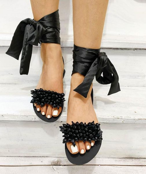 sandals 2021 summer water diamond pearl decorative fashion women's casual flat shoes beach, Black
sandals 2021 summer water diamond pearl decorative fashion women's casual flat shoes beach, Black