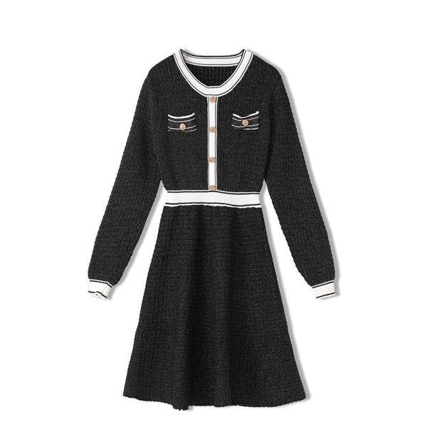 casual dresses winter 2021 women's dress knit vestido temperament o-neck slim woman b223, Black;gray
casual dresses winter 2021 women's dress knit vestido temperament o-neck slim woman b223, Black;gray