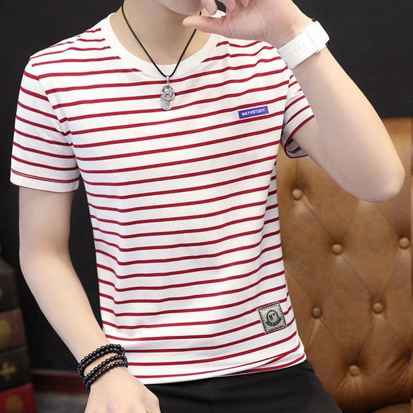 o-neck stripe t shirt short sleeve t-shirt youth casual slim summer black white red 2021 men's t-shirts, White;black
o-neck stripe t shirt short sleeve t-shirt youth casual slim summer black white red 2021 men's t-shirts, White;black