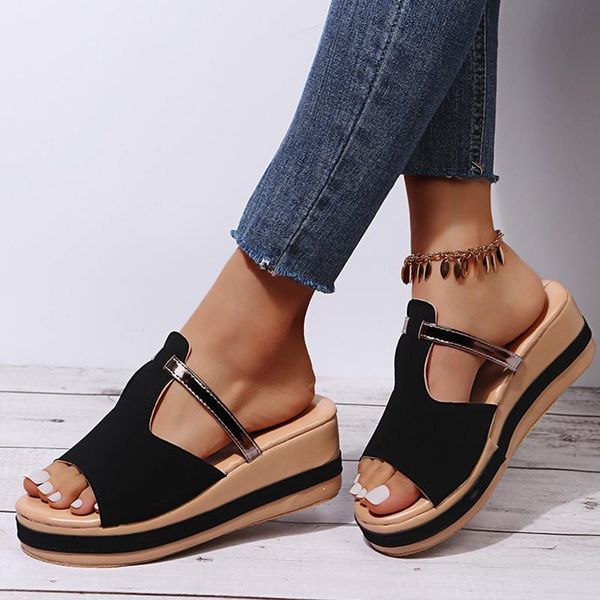 dress shoes women sandals 2021 female heels slip on wedges for slippers summer sandalias platform, Black
dress shoes women sandals 2021 female heels slip on wedges for slippers summer sandalias platform, Black