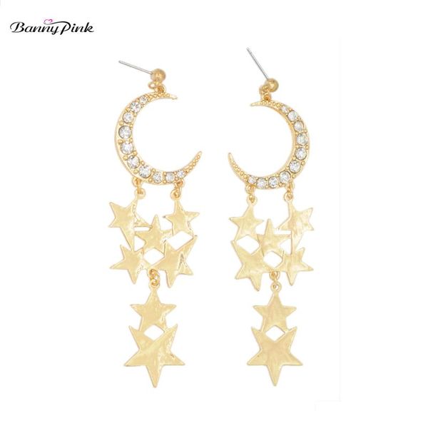 stud banny pink shiny layer stars statement pendant studs earrings for women chunky crystal moon crescent tassel post brinco, Golden;silver
stud banny pink shiny layer stars statement pendant studs earrings for women chunky crystal moon crescent tassel post brinco, Golden;silver