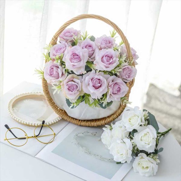 decorative flowers & wreaths 6heads 1 bouquet artificial silk rose bride flower table decor fake for wedding party home garden decoration
decorative flowers & wreaths 6heads 1 bouquet artificial silk rose bride flower table decor fake for wedding party home garden decoration