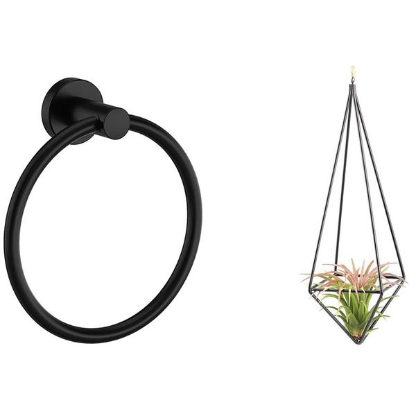 modern rustic art style tanding hanging iron tillandsia air plant rack & black towel ring hand racks
modern rustic art style tanding hanging iron tillandsia air plant rack & black towel ring hand racks