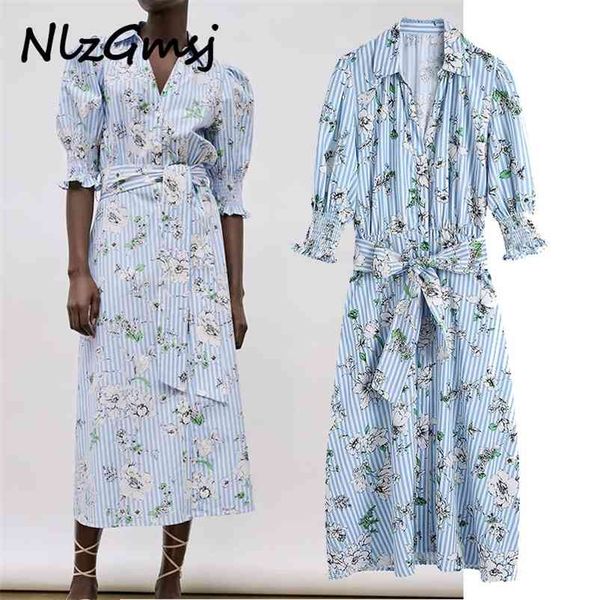 dres summer shirt striped print short sleeve elegant midi elastic waist belt sky blue 03 210628, Black;gray
dres summer shirt striped print short sleeve elegant midi elastic waist belt sky blue 03 210628, Black;gray