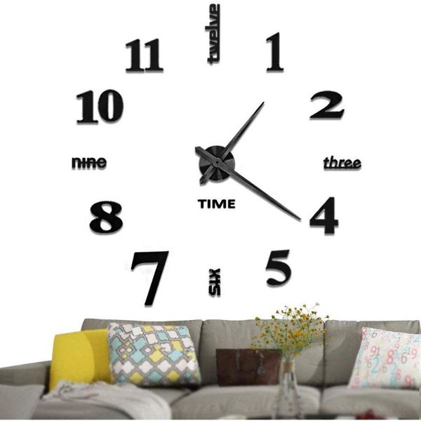 wall clocks 40*40cm diy 3d mirror surface large number clock sticker home office decor living room art design
wall clocks 40*40cm diy 3d mirror surface large number clock sticker home office decor living room art design