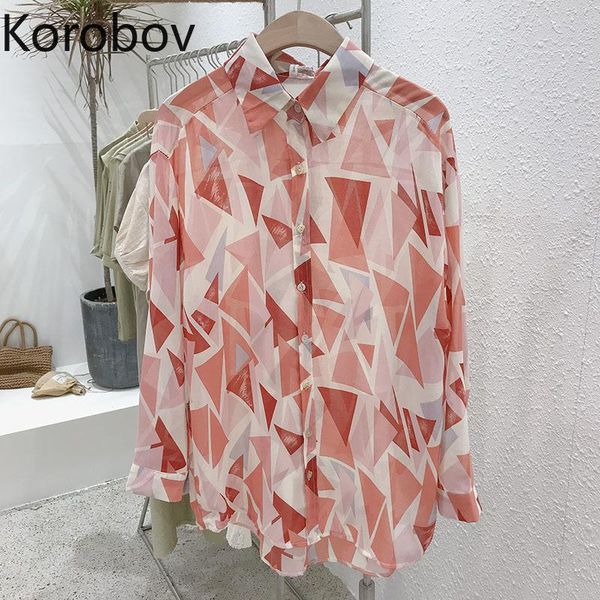 women's blouses & shirts korobov 2021 summer women vintage turn-down collar long sleeve korean ol sweet chic blusas mujer, White
women's blouses & shirts korobov 2021 summer women vintage turn-down collar long sleeve korean ol sweet chic blusas mujer, White