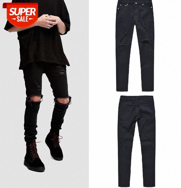 street style kanye with the basic ripped pants all-match pure black slim-fit stretch jeans men #nh8r
street style kanye with the basic ripped pants all-match pure black slim-fit stretch jeans men #nh8r