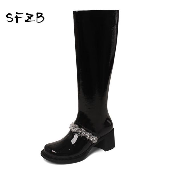 boots concise fashion women knee high autumn winter zip round toe heels genuine leather casual shoes woman platform, Black
boots concise fashion women knee high autumn winter zip round toe heels genuine leather casual shoes woman platform, Black
