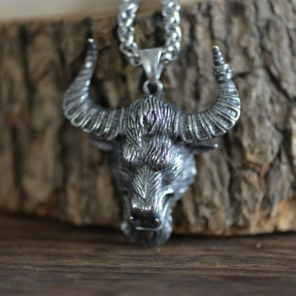 pendant necklaces langhong 1pcs 3d bull's head necklace for men fashion stainless steel punk taliman jewelry, Silver
pendant necklaces langhong 1pcs 3d bull's head necklace for men fashion stainless steel punk taliman jewelry, Silver