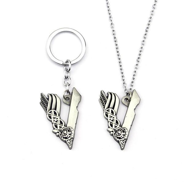 pendant necklaces fashion movie surrounding viking legend metal keychain necklace retro design men's and women's trendy accessorie, Silver
pendant necklaces fashion movie surrounding viking legend metal keychain necklace retro design men's and women's trendy accessorie, Silver