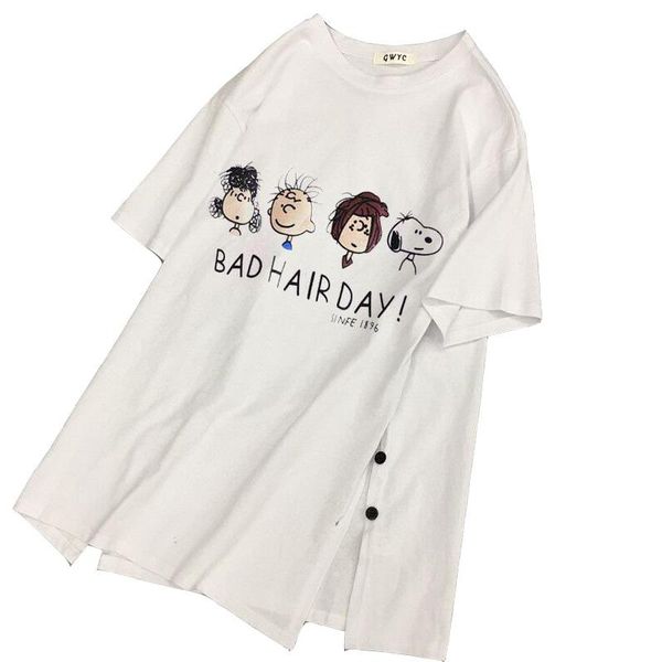 women's t-shirt european goods short-sleeved white long tees yan qing huan 2021 summer korean version of the loose split top
women's t-shirt european goods short-sleeved white long tees yan qing huan 2021 summer korean version of the loose split top