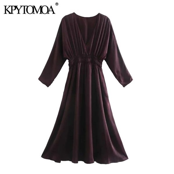 women chic fashion with elastic waist cozy midi dress v neck long sleeve female dresses vestidos mujer 210420, White 
women chic fashion with elastic waist cozy midi dress v neck long sleeve female dresses vestidos mujer 210420, White