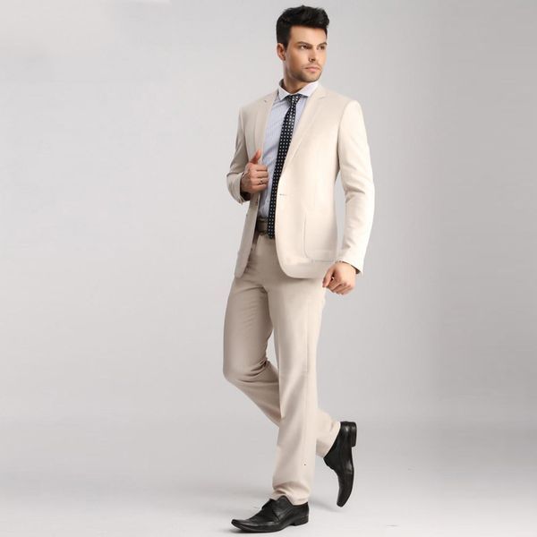 men's suits & blazers beige men wedding groom tuxedos 2 pieces (jacket+pants) business prom wear bridegroom man costume homme, White;black
men's suits & blazers beige men wedding groom tuxedos 2 pieces (jacket+pants) business prom wear bridegroom man costume homme, White;black