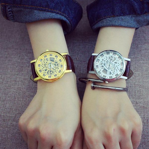 wristwatches non-mechanical men's watch hollow fashion quartz clock business leather strap men wrist watches drop c3639, Slivery;brown
wristwatches non-mechanical men's watch hollow fashion quartz clock business leather strap men wrist watches drop c3639, Slivery;brown