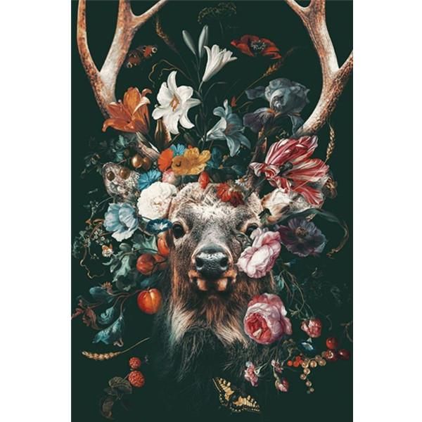 paintings flowers with deer diy digital oil painting kit acrylic home decoration chrismas gift 
paintings flowers with deer diy digital oil painting kit acrylic home decoration chrismas gift