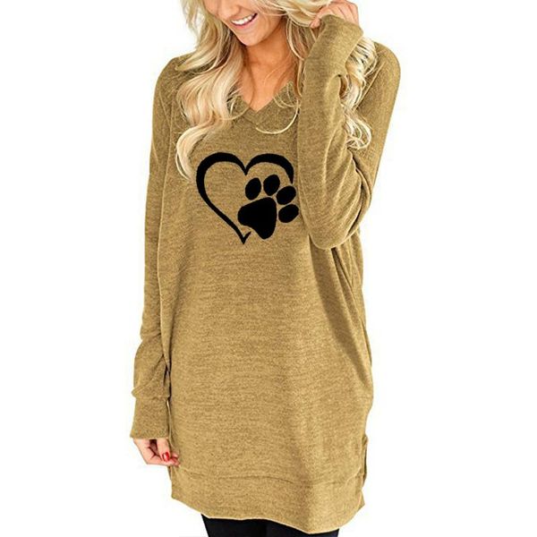 women's t-shirt vicabo autumn split t-shirts yellow pockets full sleeve v collar printed long casual loose female tee shirts graphic-t, White 
women's t-shirt vicabo autumn split t-shirts yellow pockets full sleeve v collar printed long casual loose female tee shirts graphic-t, White