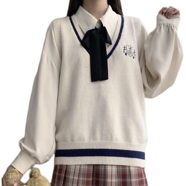women's sweaters white jk sweater coats v neck navy sailor suit japanese school uniform girls pleated vestidos vintage coat for dress, White;black
women's sweaters white jk sweater coats v neck navy sailor suit japanese school uniform girls pleated vestidos vintage coat for dress, White;black