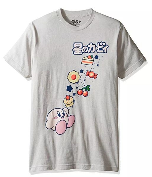 nintendo kirby eating t-shirt nwt licensed & official, White;black 
nintendo kirby eating t-shirt nwt licensed & official, White;black