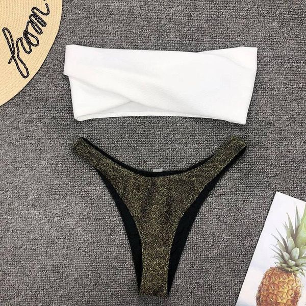 high waist bikini swimwear women swimsuit shinny brazilian set push up bathing suit female summer beachwear women's, White;black
high waist bikini swimwear women swimsuit shinny brazilian set push up bathing suit female summer beachwear women's, White;black