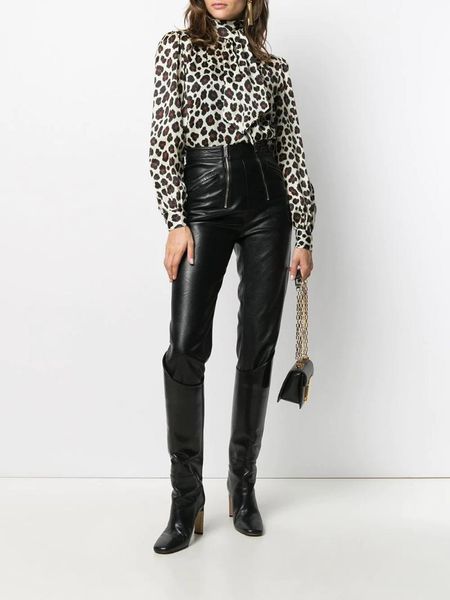 women's blouses & shirts 2021 fashion classic women luxury temperament silk satin leopard print bowknot puff sleeve shirt blous, White
women's blouses & shirts 2021 fashion classic women luxury temperament silk satin leopard print bowknot puff sleeve shirt blous, White