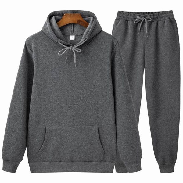 men's tracksuits suit hoodie + pants fall/winter hooded sweatshirt sweatpants fashion slim hip hop pure color pullover, Gray
men's tracksuits suit hoodie + pants fall/winter hooded sweatshirt sweatpants fashion slim hip hop pure color pullover, Gray