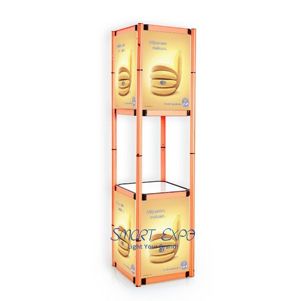 collapsible advertising display kiosk with twist frame structure custom artwork prints
collapsible advertising display kiosk with twist frame structure custom artwork prints