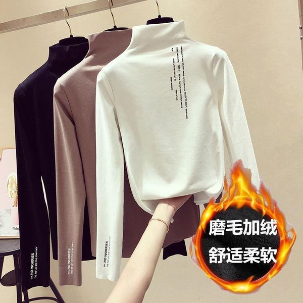 plus women blouses velvet unvelvet bottoming shirt autumn and winter korean version of the student semi high necked long sleeved, White
plus women blouses velvet unvelvet bottoming shirt autumn and winter korean version of the student semi high necked long sleeved, White