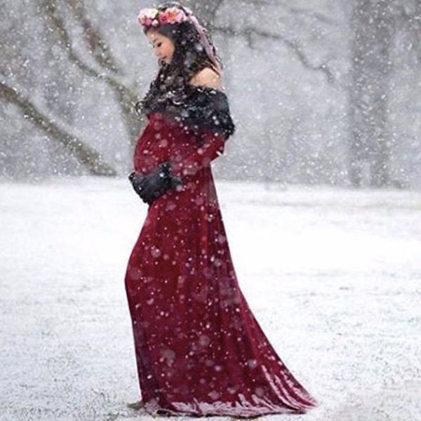 maternity dresses jaycosin dress women pregnants pography props pregnancy off shoulder long sleeve vestidos, White
maternity dresses jaycosin dress women pregnants pography props pregnancy off shoulder long sleeve vestidos, White