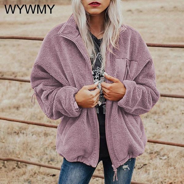 women's jackets women's wool coat 2021 autumn winter plush casual loose warm long sleeve cardigan fashion solid color thick outwear, Black;brown
women's jackets women's wool coat 2021 autumn winter plush casual loose warm long sleeve cardigan fashion solid color thick outwear, Black;brown