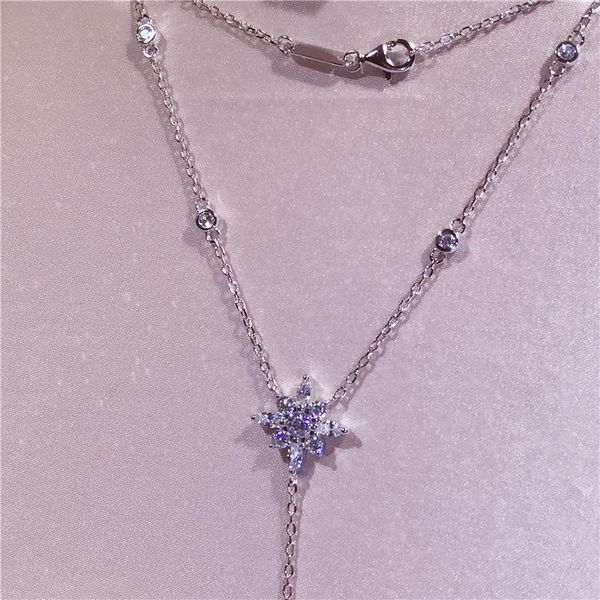 all matching real 925 sterling silver chain necklace super sparkling quality zircon snowflake pendant trendy women chains
all matching real 925 sterling silver chain necklace super sparkling quality zircon snowflake pendant trendy women chains