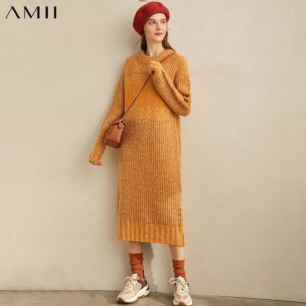 casual dresses amii minimalist knitted winter women fashion round neck loose solid elegant female knit dress 11980759, Black;gray
casual dresses amii minimalist knitted winter women fashion round neck loose solid elegant female knit dress 11980759, Black;gray