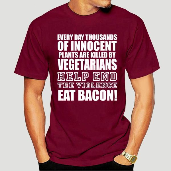men's t-shirts eat bacon t-shirt - funny t shirt vegetarian plants joke vegan retro violence fashion style men tee100% cotton classic t, White;black
men's t-shirts eat bacon t-shirt - funny t shirt vegetarian plants joke vegan retro violence fashion style men tee100% cotton classic t, White;black