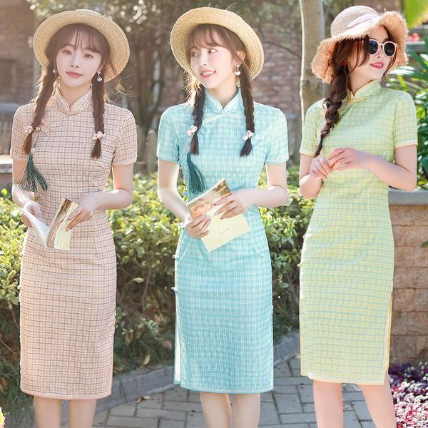 summer vintage women short sleeve sequins cotton handmade button cheongsam mandarin collar qipao dress ethnic clothing, Red
summer vintage women short sleeve sequins cotton handmade button cheongsam mandarin collar qipao dress ethnic clothing, Red