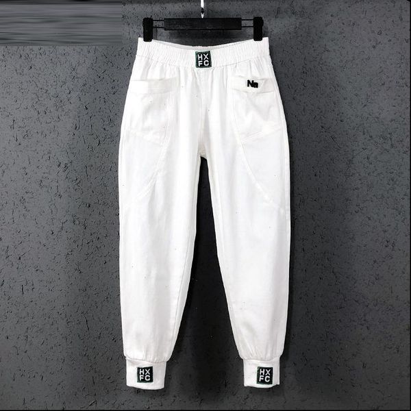 arrival spring summer women jean korea fashion elastic waist loose white jeans all matched casual cotton denim harem, Blue
arrival spring summer women jean korea fashion elastic waist loose white jeans all matched casual cotton denim harem, Blue